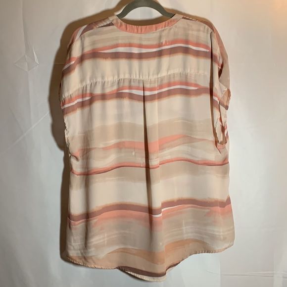 Torrid Blush and Cream Striped Blouse - Picture 7 of 9